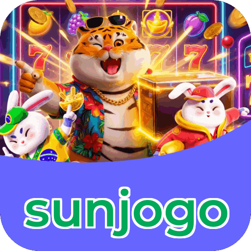 Interface do aplicativo sunjogo mostrando jogos disponíveis no iOS e Android